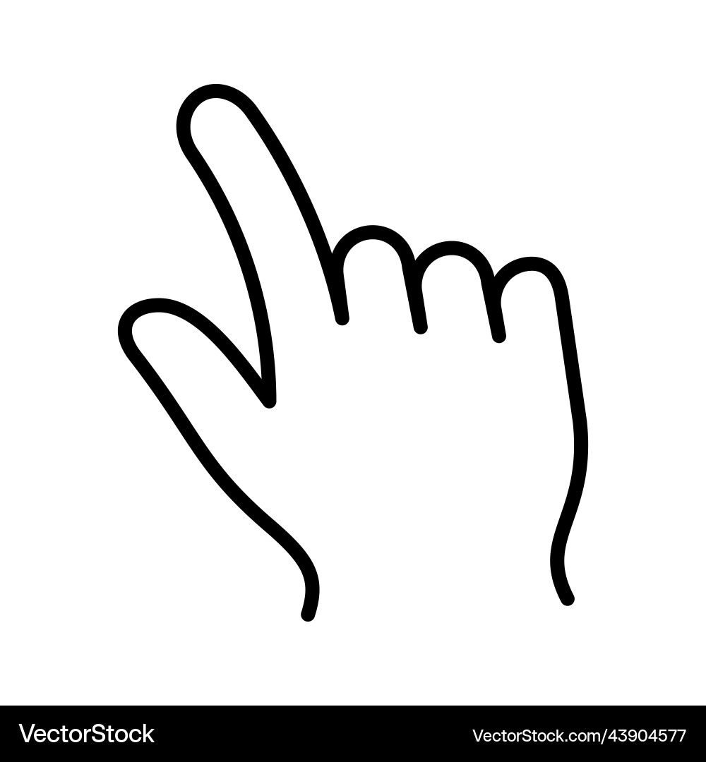 Hand pointer icon clicking mouse vector image