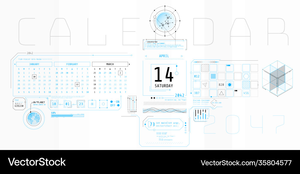 High-Tech HUD Interface vector image