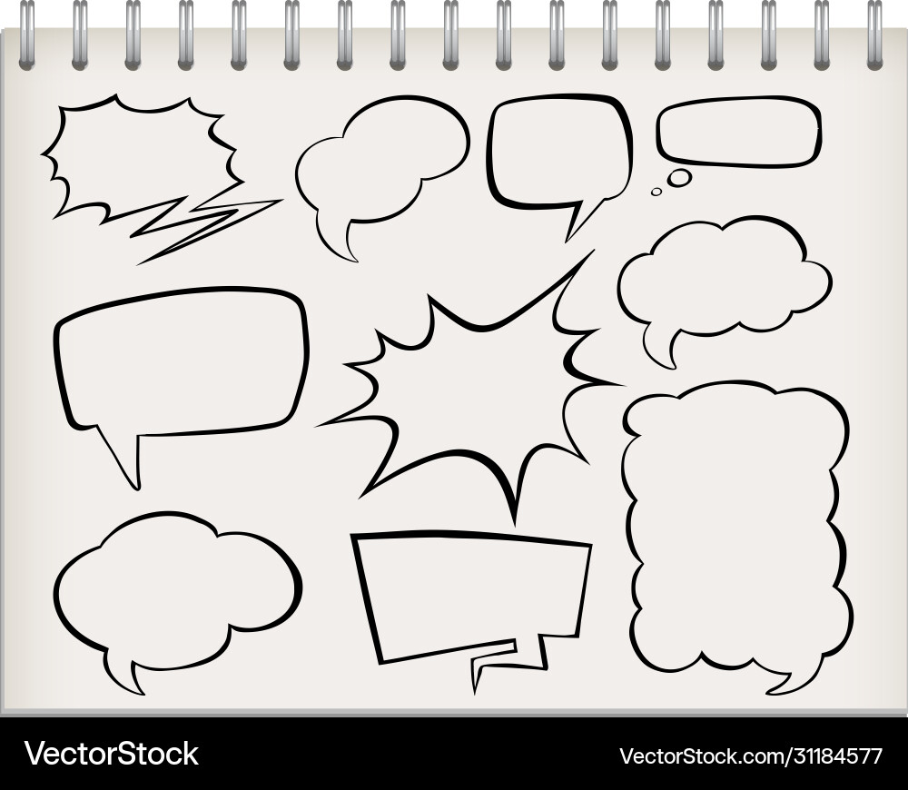 Note with set speech bubble Note with set speech bubble vector image