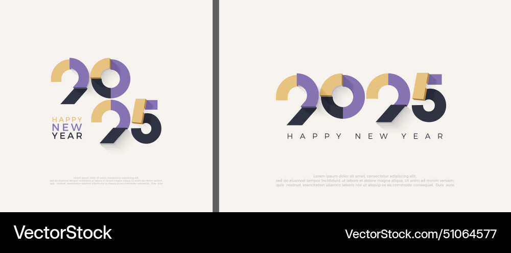Retro-Design glücklich neues Jahr 2025 mit Schnittzahlen Retro-Design glücklich neues Jahr 2025 mit Schnittzahlen vektorbild