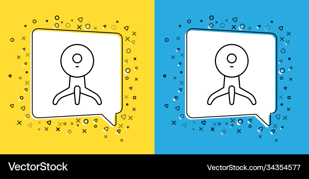 Set line web camera icon isolated on yellow Set line web camera icon isolated on yellow vector image