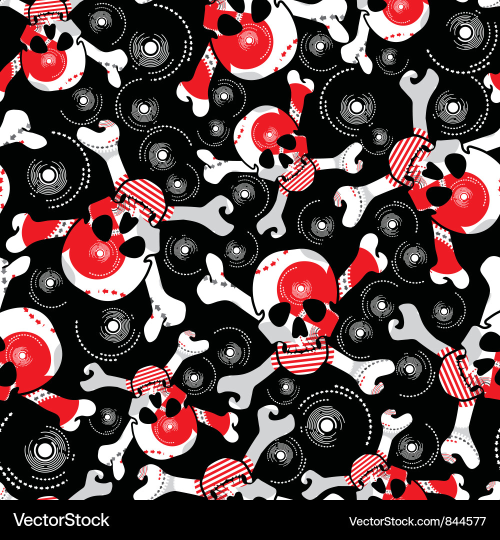 Skull Pattern Background vector image