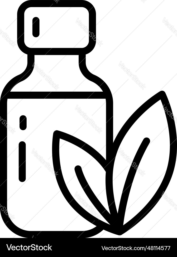 Ätherische Öllinie Icon Flasche für minimalistisch Ätherische Öllinie Icon Flasche für minimalistisch vektorbild