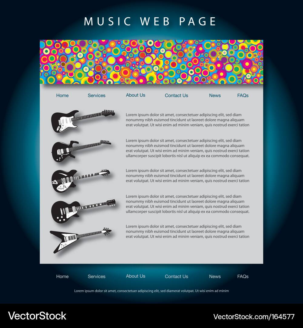 Web page template vector image