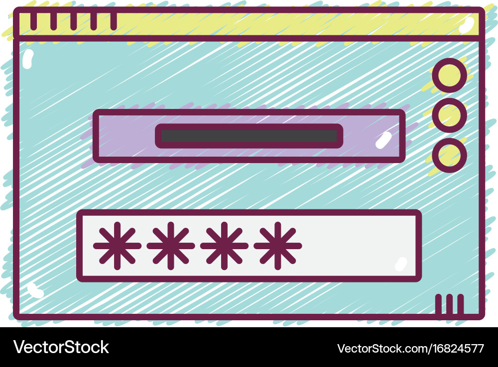 Window web technology element design vector image