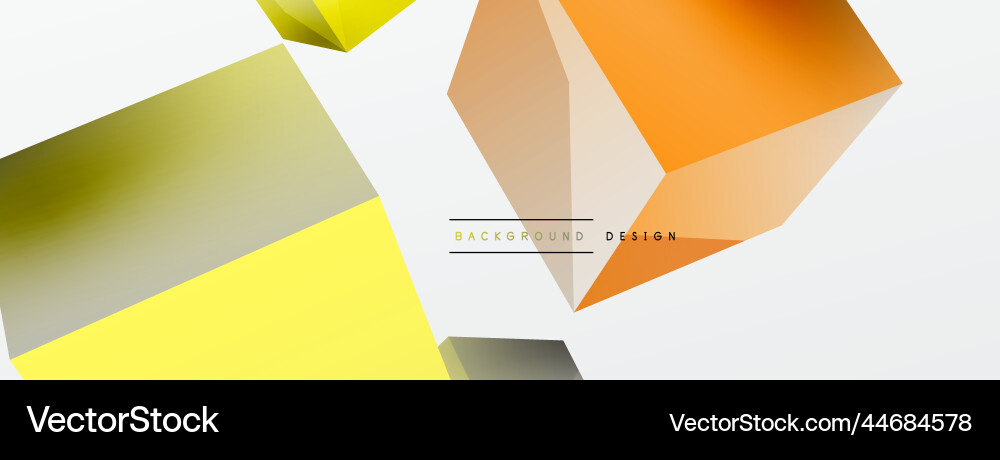 3d cubes abstract background composition Vector Image