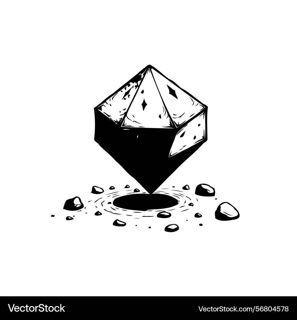 Abstract crystalline structure emerges from Abstract crystalline structure emerges from Vector Image