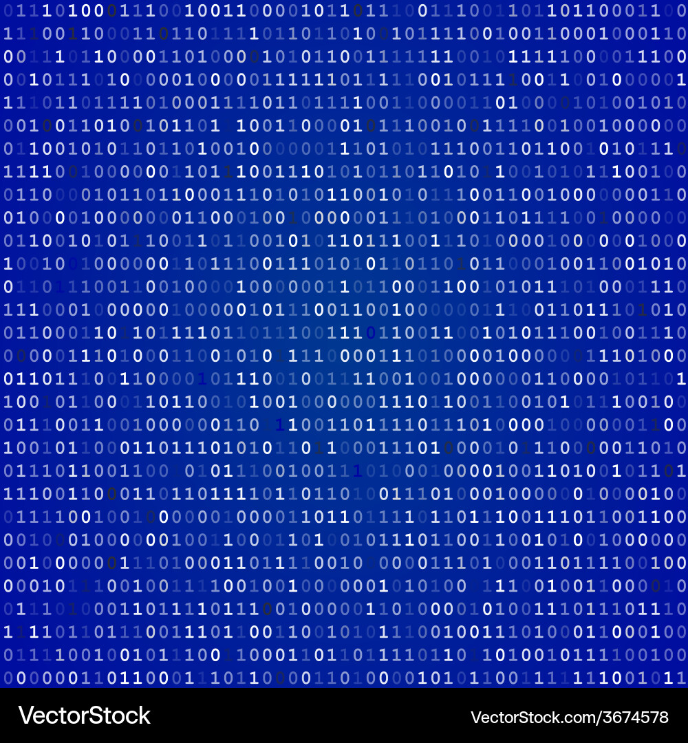 Blue Screen Binary Code Hintergrund vektorbild