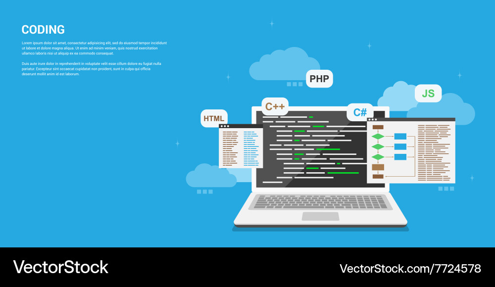 Coding Royalty Free Vector Image - VectorStock