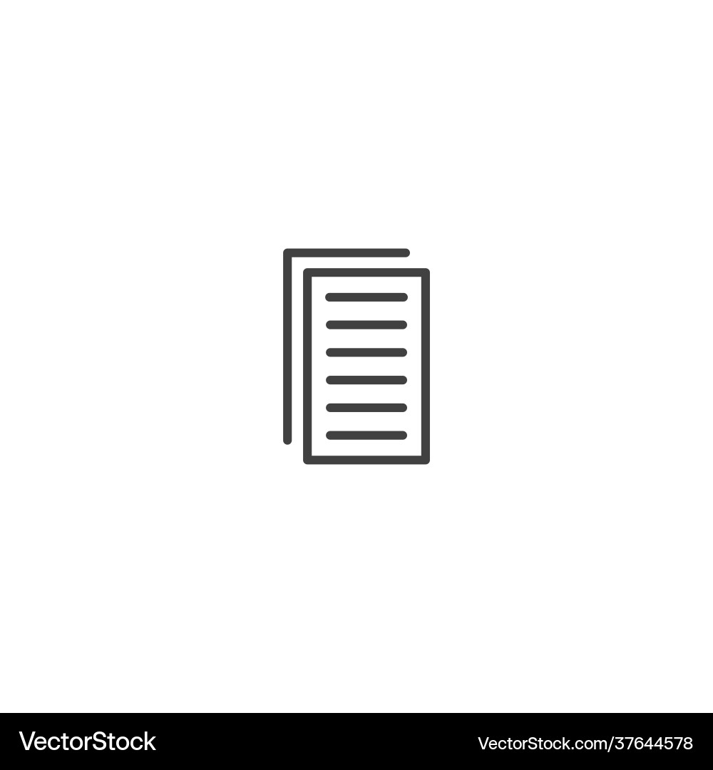Duplicate copy file document icon Duplicate copy file document icon Vector Image