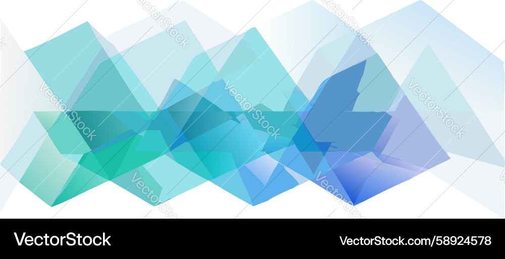 Dynamic blue abstract overlapping shapes design Vector Image