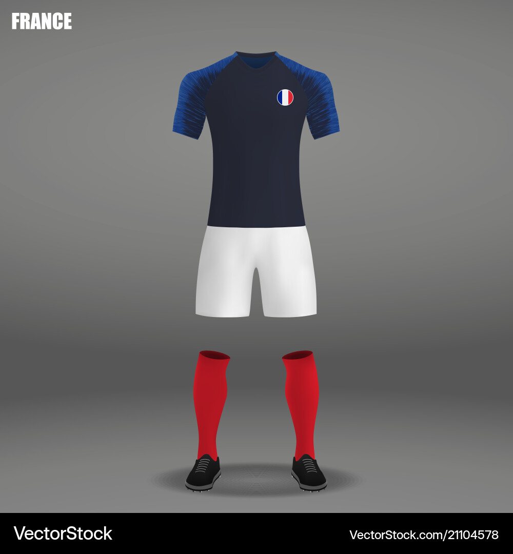 Football kit of france 2018 Football kit of france 2018 vector image