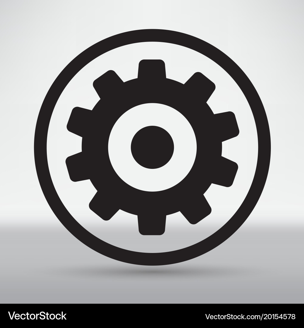 Gears isolated object technical mechanical Vector Image
