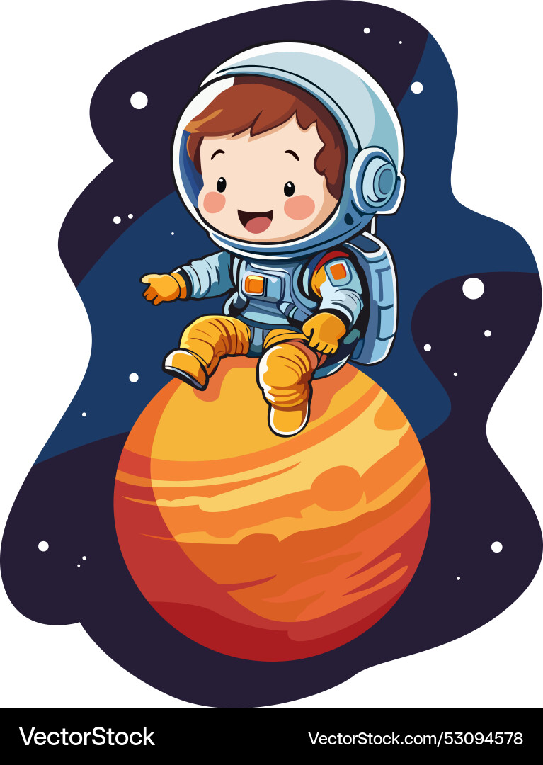 Kid spaceman Royalty Free Vector Image - VectorStock