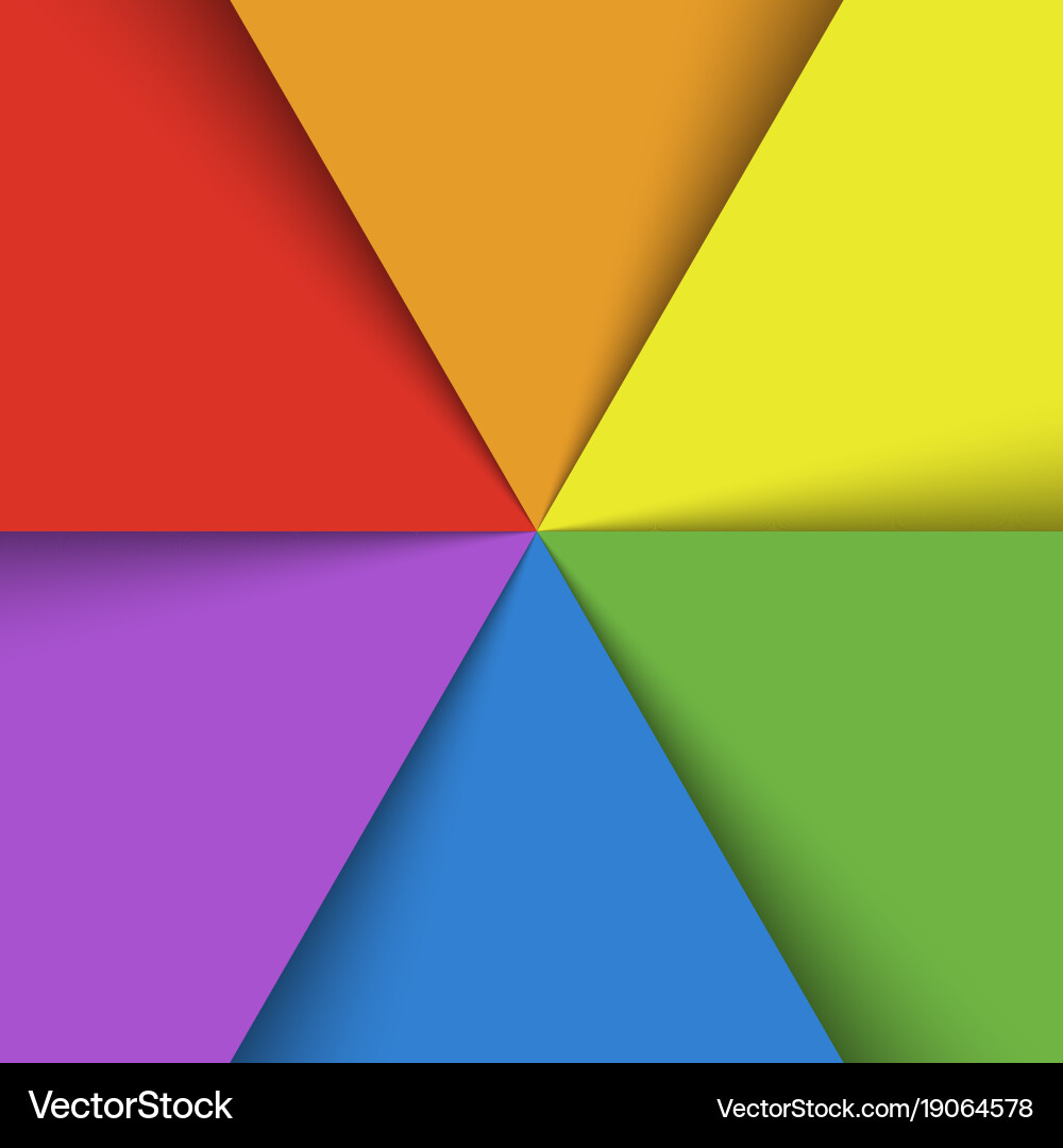 Overlapping colorful paper sheets in colors Vector Image