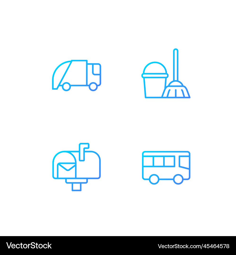 Public services pixel perfect gradient linear Public services pixel perfect gradient linear Vector Image
