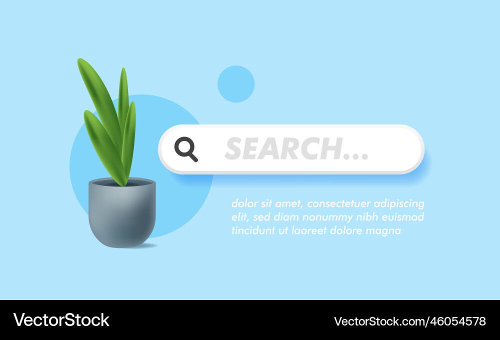 Search bar design element for ui Search bar design element for ui vector image