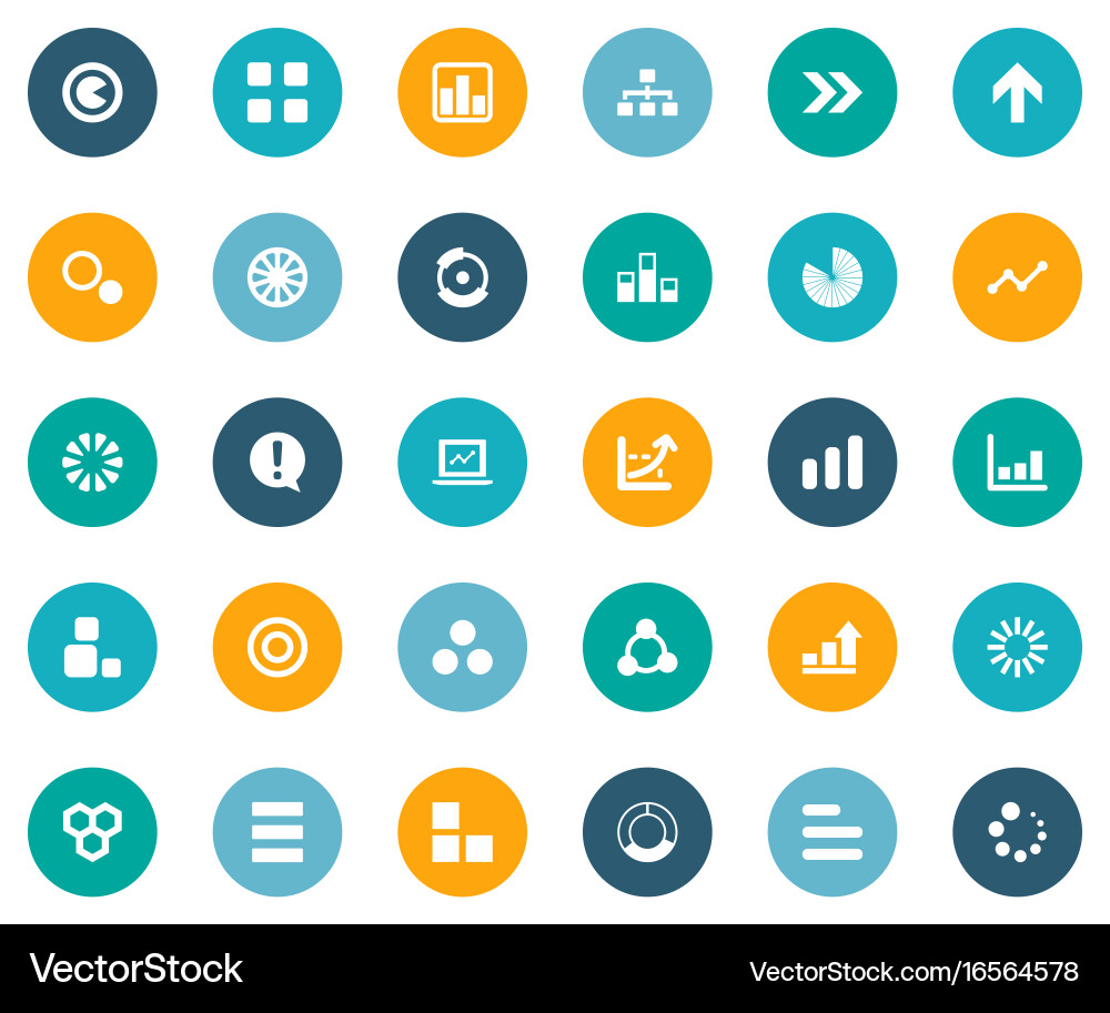 Set of simple icons element vector image