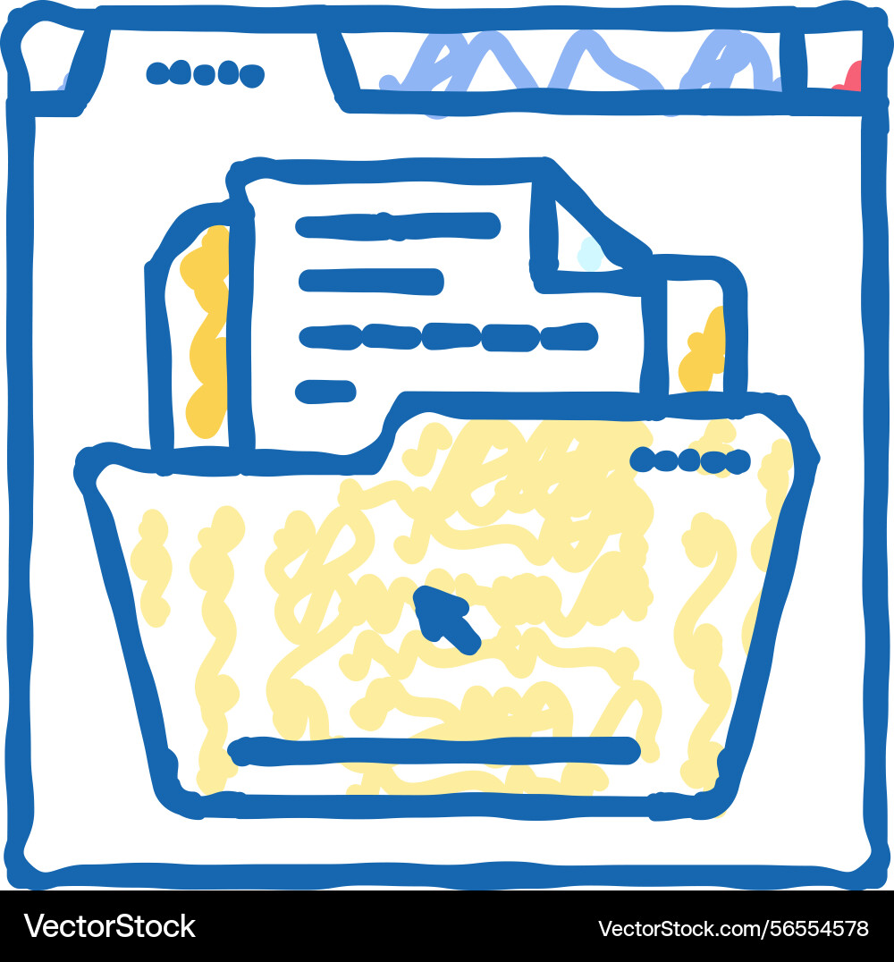 Web document file icon doodle Web document file icon doodle vector image