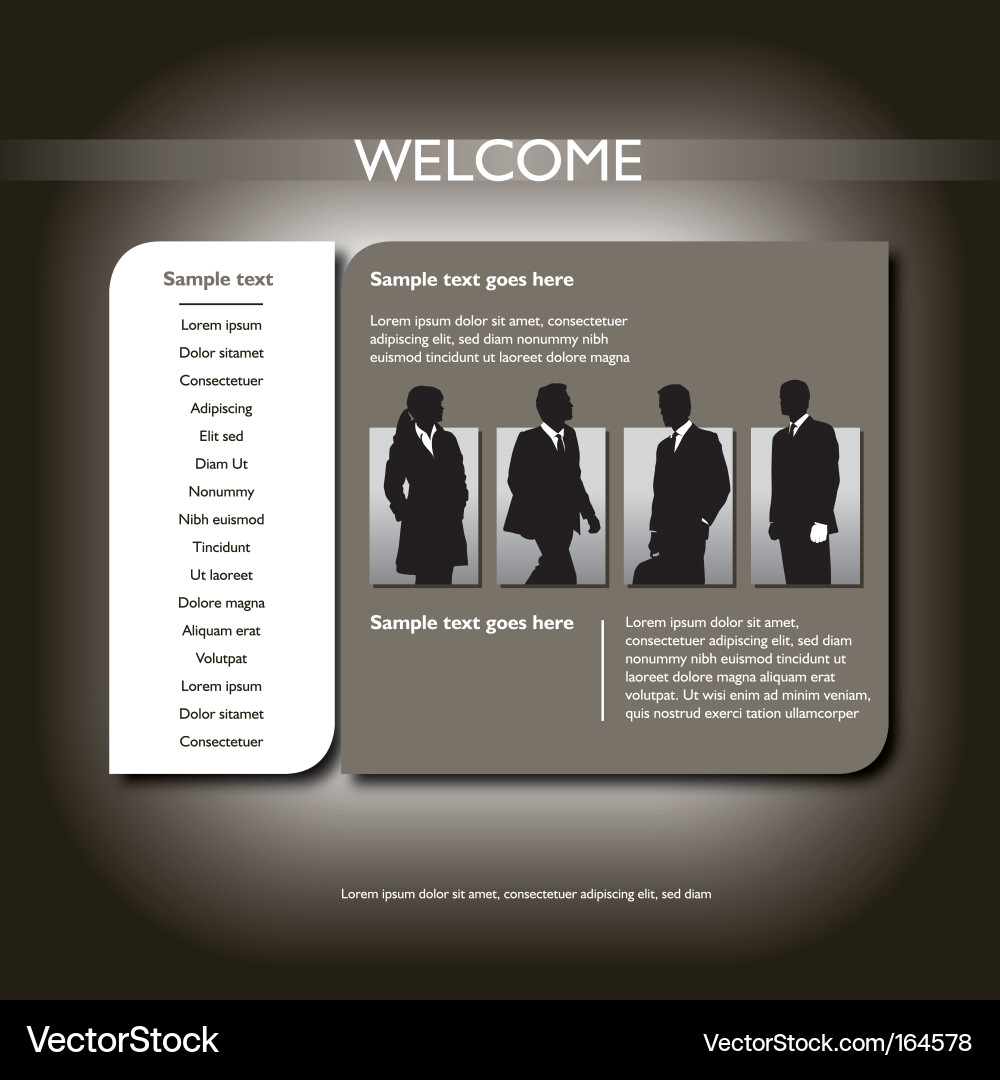 Web page template vector image