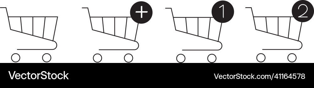 Web store shopping cart icon shape button Web store shopping cart icon shape button Vector Image