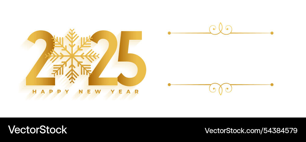 2025 new year snowflake banner with text space Vector Image