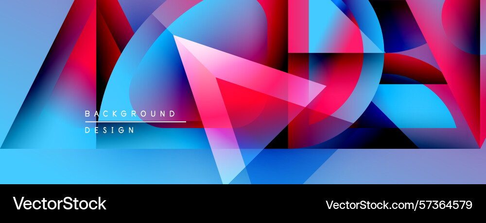 Abstract geometric shapes overlap creating Vector Image