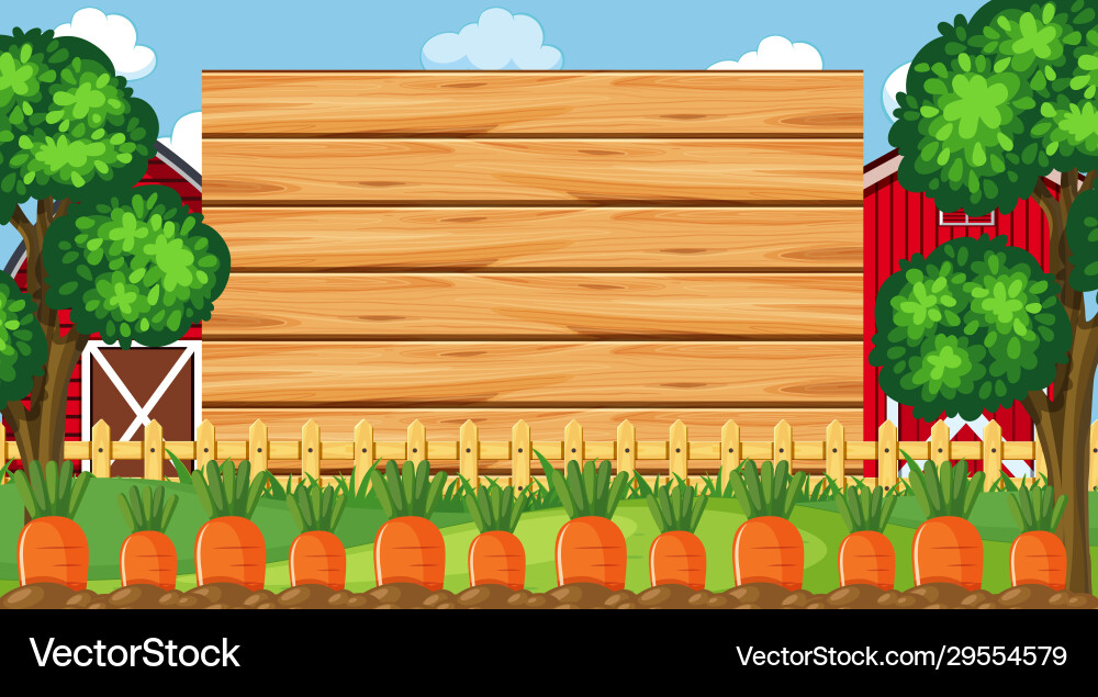 Border template with farm scene in background Vector Image