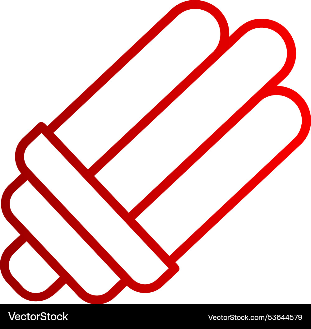 Bulb line gradient icon Vector Image