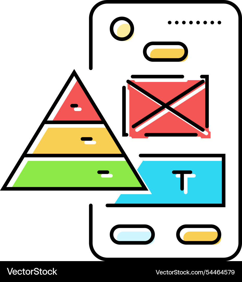 Call to action cta ux ui color icon vector image