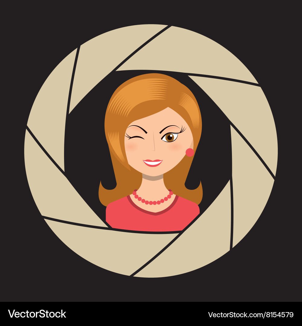 Camera shutter background vector image
