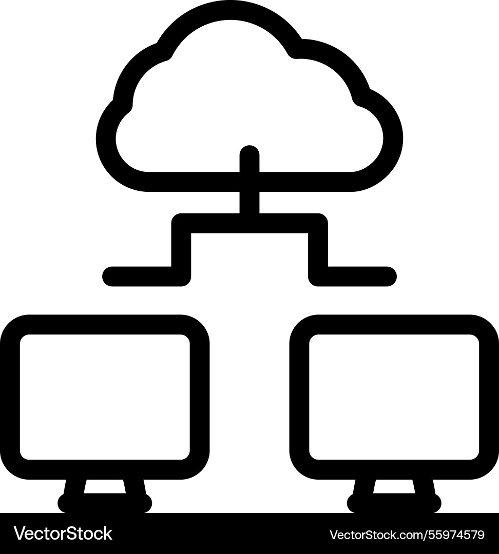 Cloud computing icon vector image