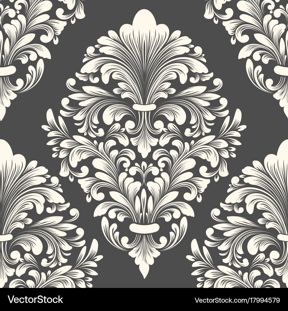 Damask seamless pattern element classical Vector Image
