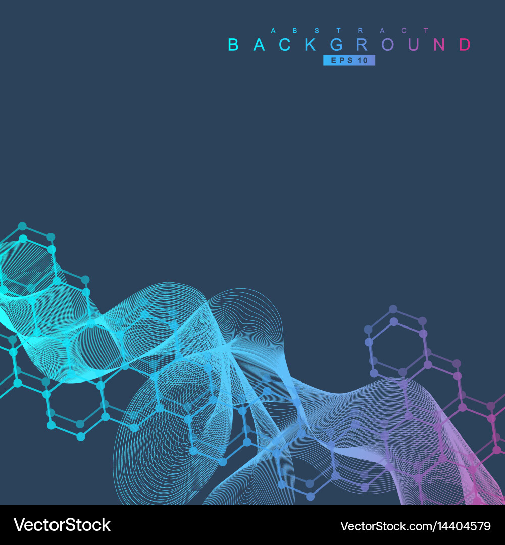 Geometric abstract background with connected line vector image