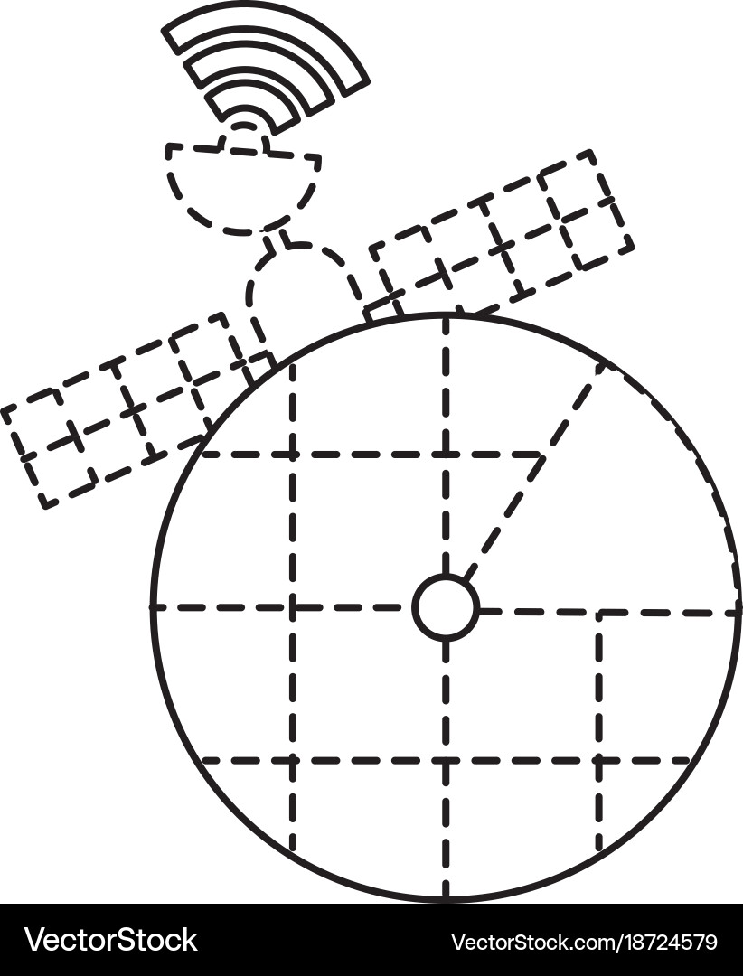 Gps navigation screen pointer map satellite vector image