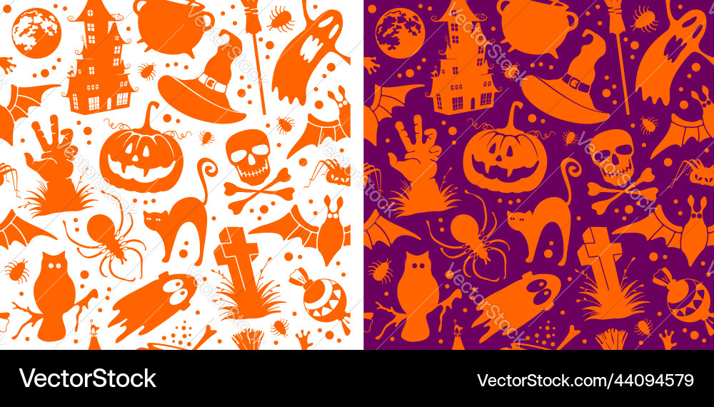 Halloween seamless pattern Royalty Free Vector Image