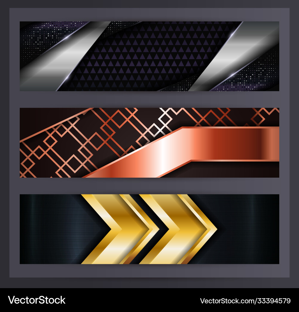 Horizontal banner set collection with various Horizontal banner set collection with various Vector Image