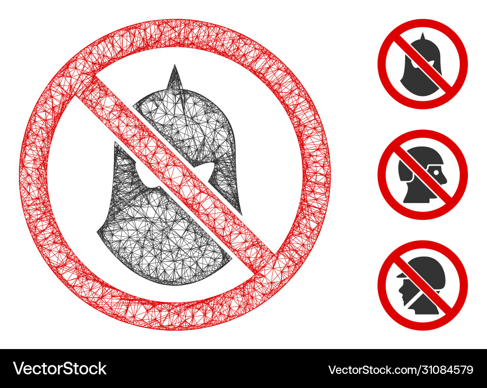 No executioner balaclava polygonal web mesh No executioner balaclava polygonal web mesh vector image