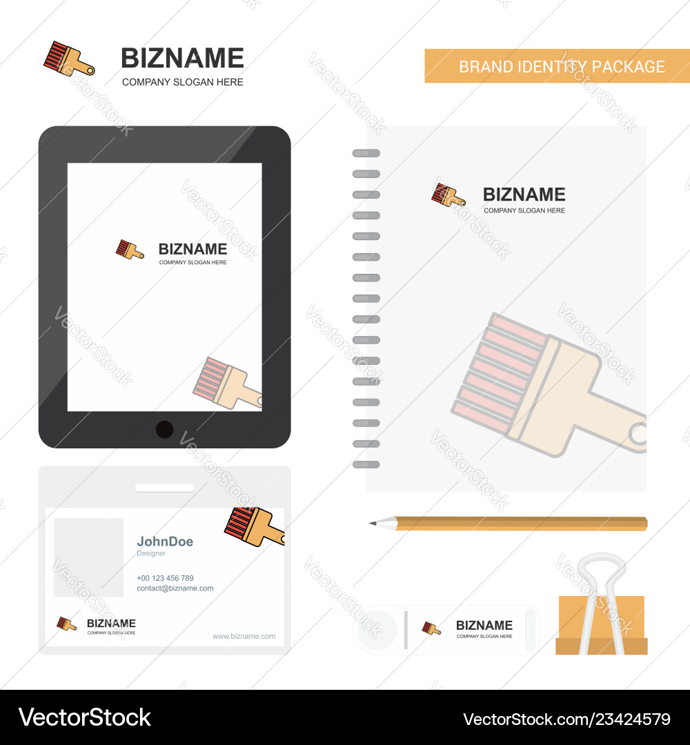 Pinsel Business Logo Tab App Tagebuch pvc Pinsel Business Logo Tab App Tagebuch pvc vektorbild