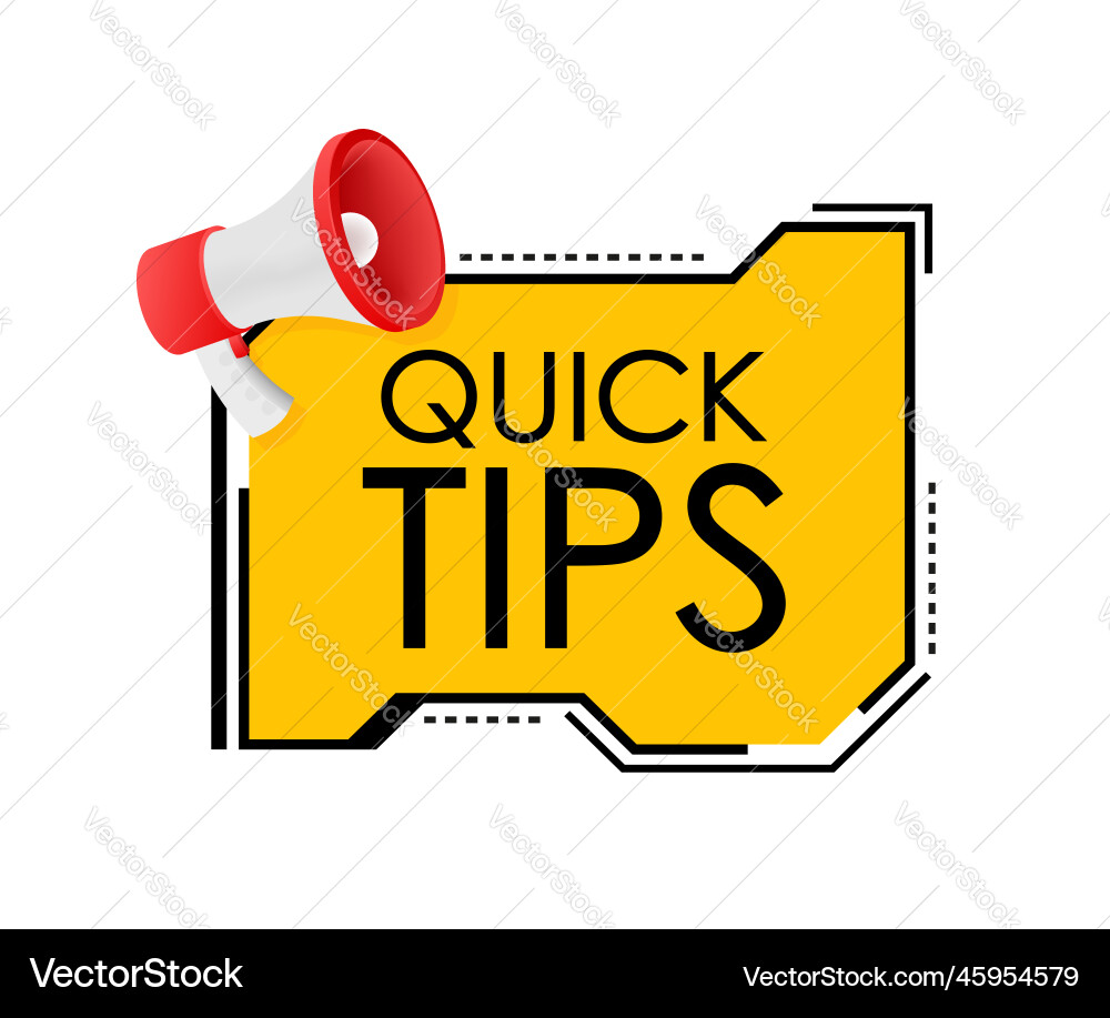 Quick tips icon badge ready for use in web Quick tips icon badge ready for use in web vector image