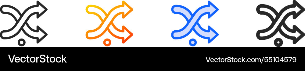 Random iconthin linear gradient blue stroke Random iconthin linear gradient blue stroke vector image