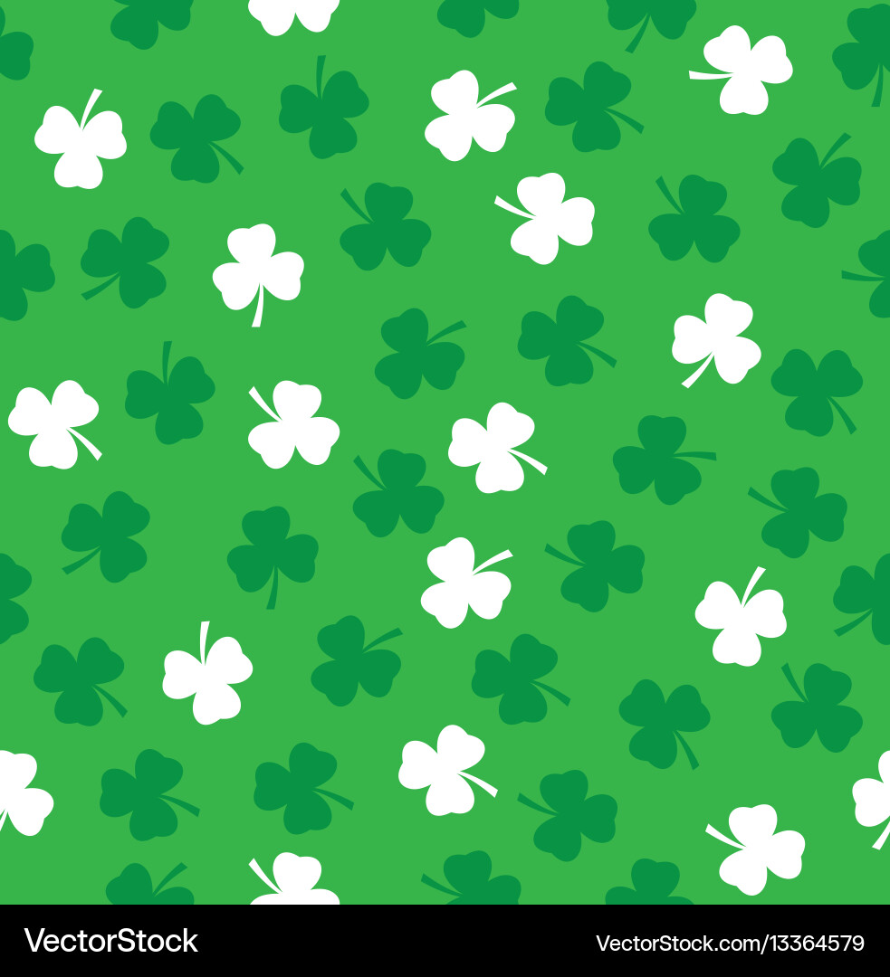 Shamrock Seamless Pattern vector image