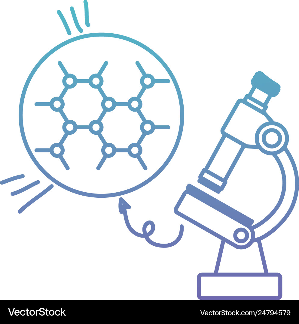 Structure molecular with microscope Structure molecular with microscope Vector Image