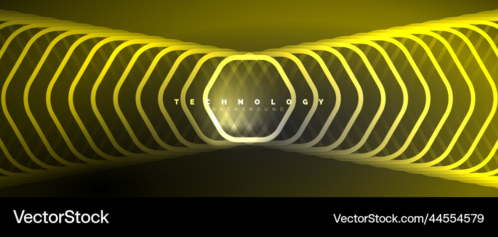 Techno shiny hexagons abstract background Techno shiny hexagons abstract background Vector Image