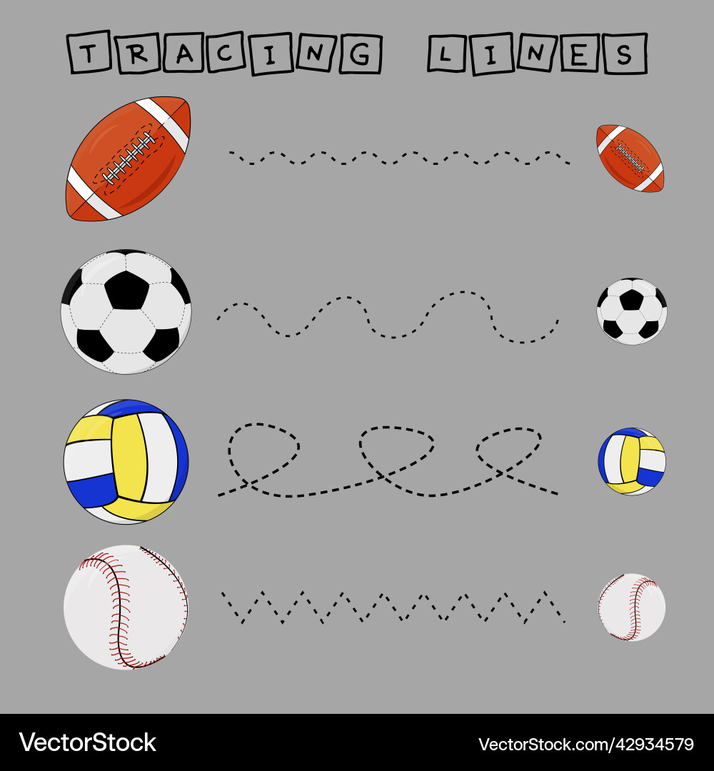Tracing lines 2 vector image
