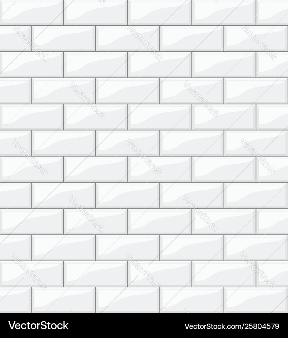 White Subway Tiles Background vector image