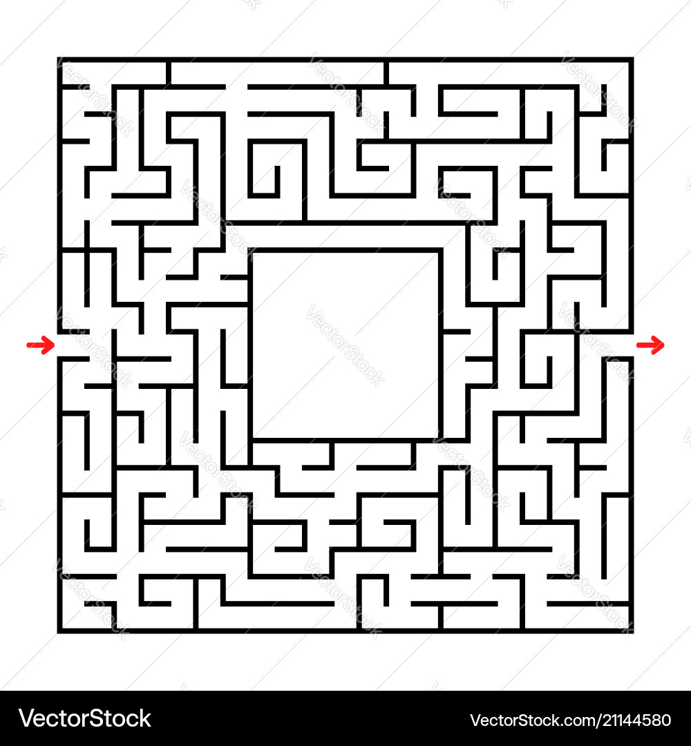 Abstract square maze developmental game Abstract square maze developmental game vector image