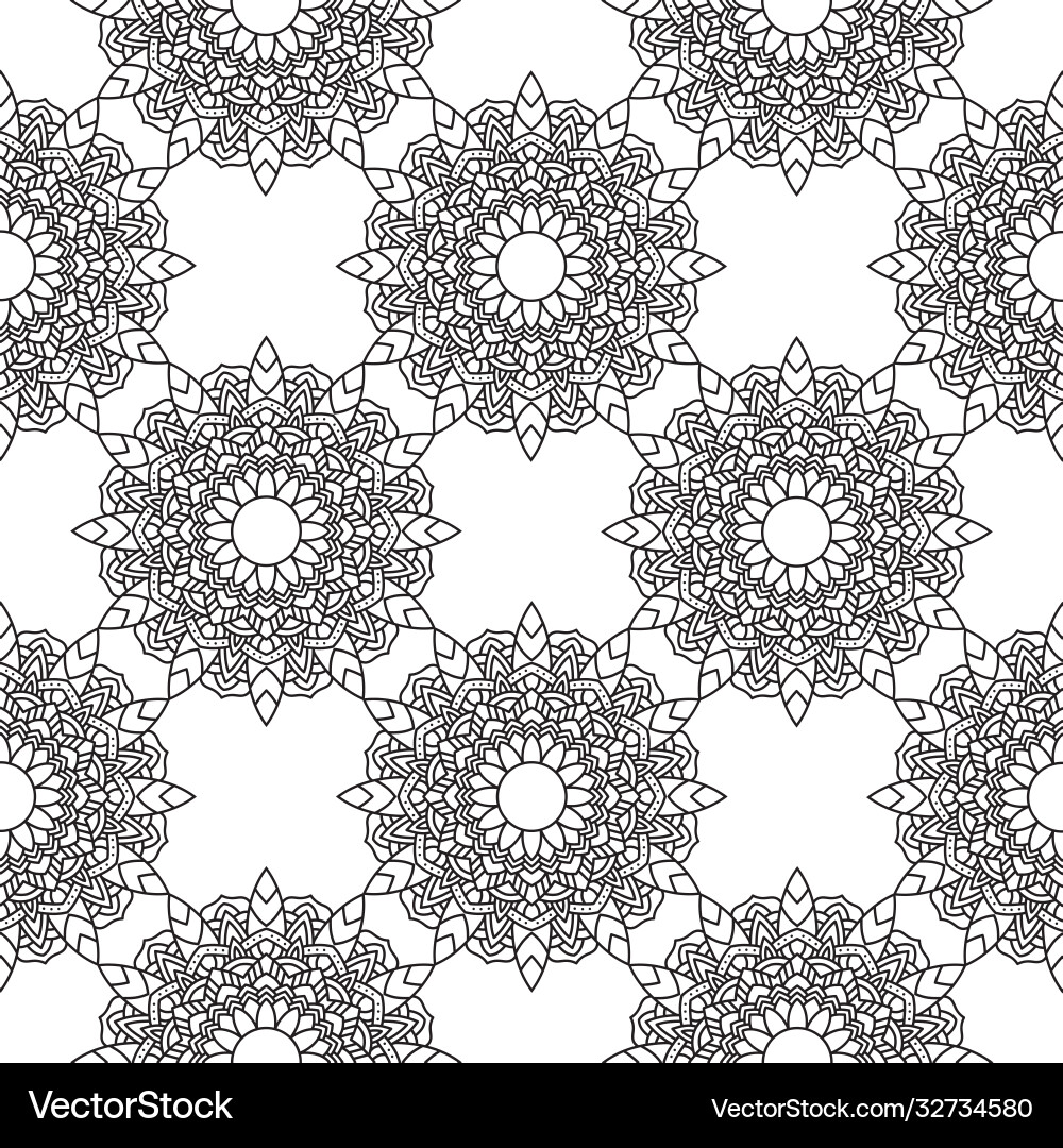 Decorative floral monochrome mandala ethnicity Decorative floral monochrome mandala ethnicity vector image