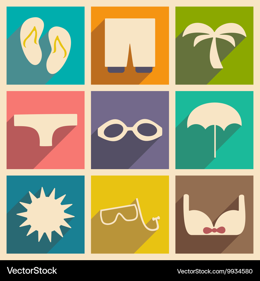 Flat with shadow concept and mobile application vector image