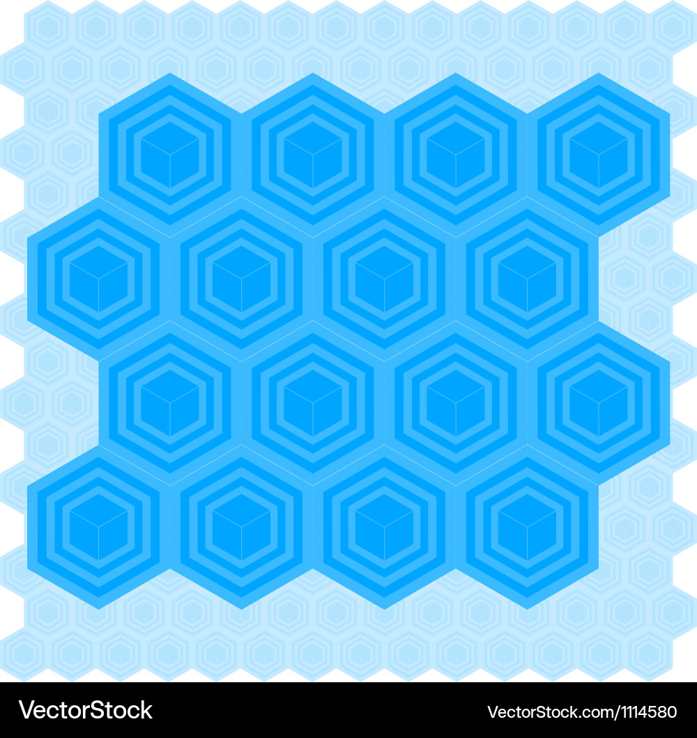 Geometric Cube Pattern Tile vector image